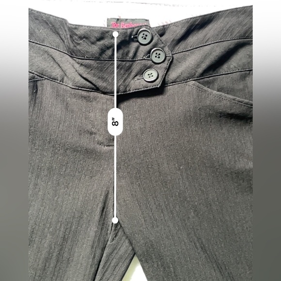 Joe Benbasset Low Rise Pinstripe Y2K Pants Size 5 Black 9435317F - Picture 5 of 11